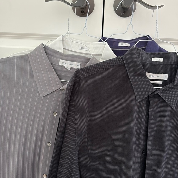4 Calvin Klein long sleeve button downs - Picture 1 of 5